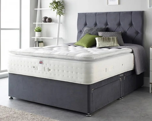 Cashmere 1000 Pocket Pillowtop Mattress on divan bed