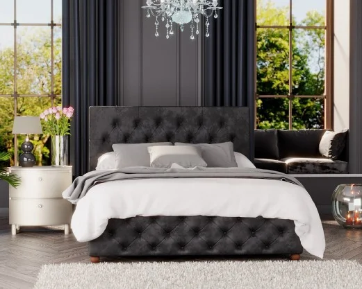 Laurence Llewelyn-Bowen Luna Velvet Ottoman Bed - Aspire