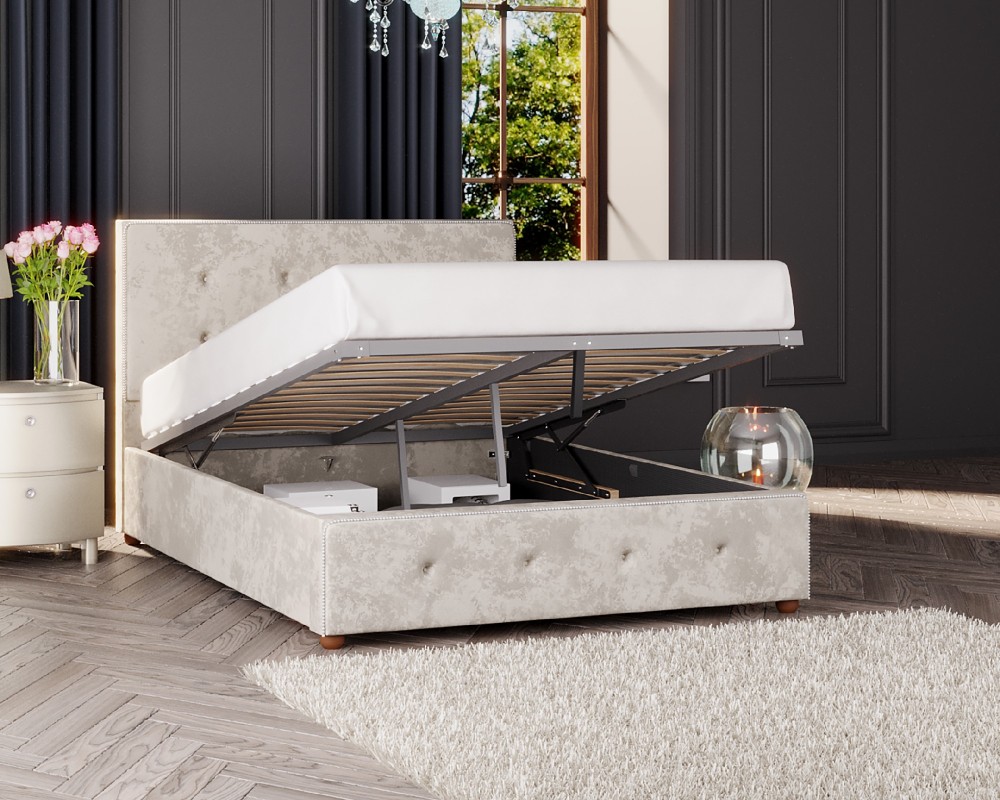 Laurence Llewelyn-Bowen Hesper Velvet Ottoman Bed - Aspire