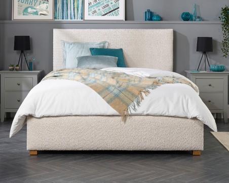 Aspire Bouclé Upholstered Garland Ottoman Bed Frame
