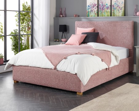Aspire Bouclé Upholstered Garland Ottoman Bed Frame