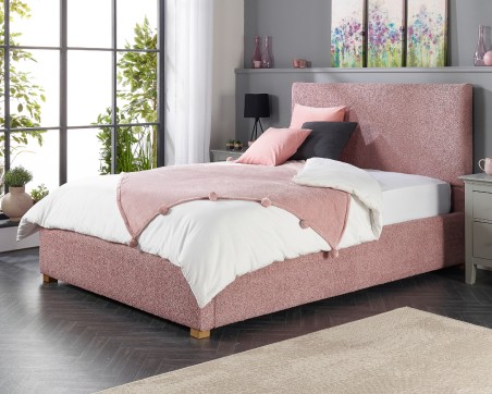 Aspire Bouclé Upholstered Garland Ottoman Bed Frame