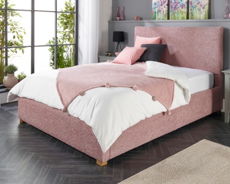 Aspire Bouclé Upholstered Garland Ottoman Bed Frame