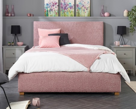 Aspire Bouclé Upholstered Garland Ottoman Bed Frame