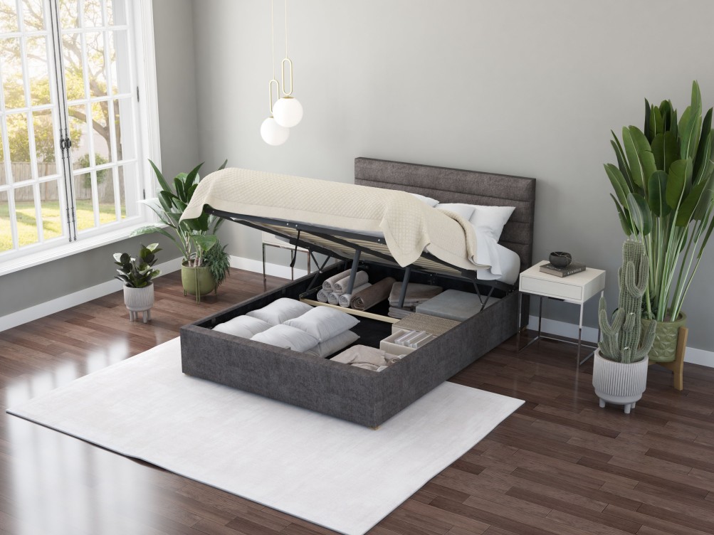 Kelly Upholstered Ottoman Storage Bed | Aspire Store