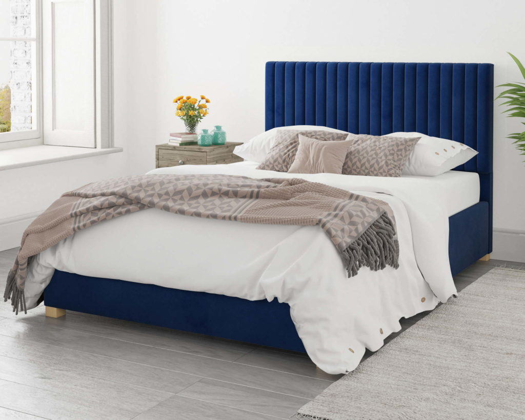 Grant Upholstered Ottoman Bed with bed cover