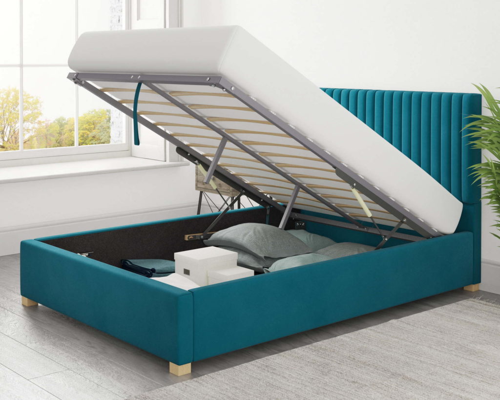Grant Upholstered Ottoman Bed front lift image